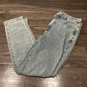 Adika Blue/Grey “Precious” Graphic Jeans. Size M. Great Condition. Straight Leg.